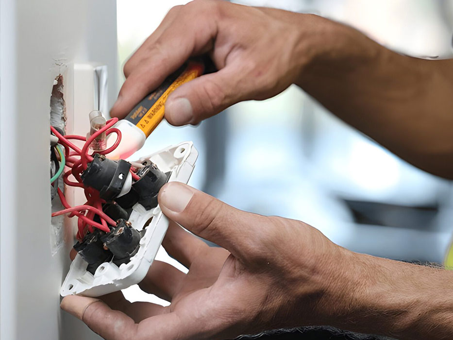 Electrician at work