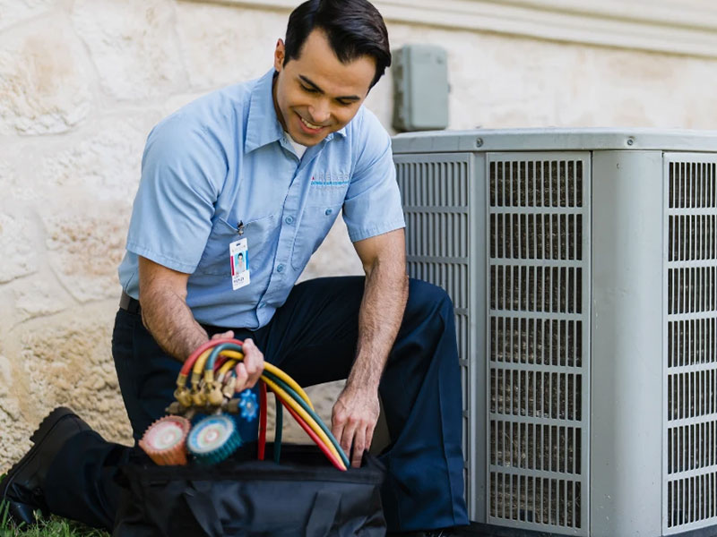HVAC website on mobile